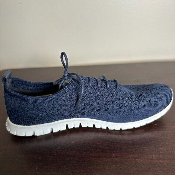 Cole Haan Women 2 ZEROGRAND Stitchlite Wingtip Oxford Blue Size 8.5 Navy - Picture 4 of 12